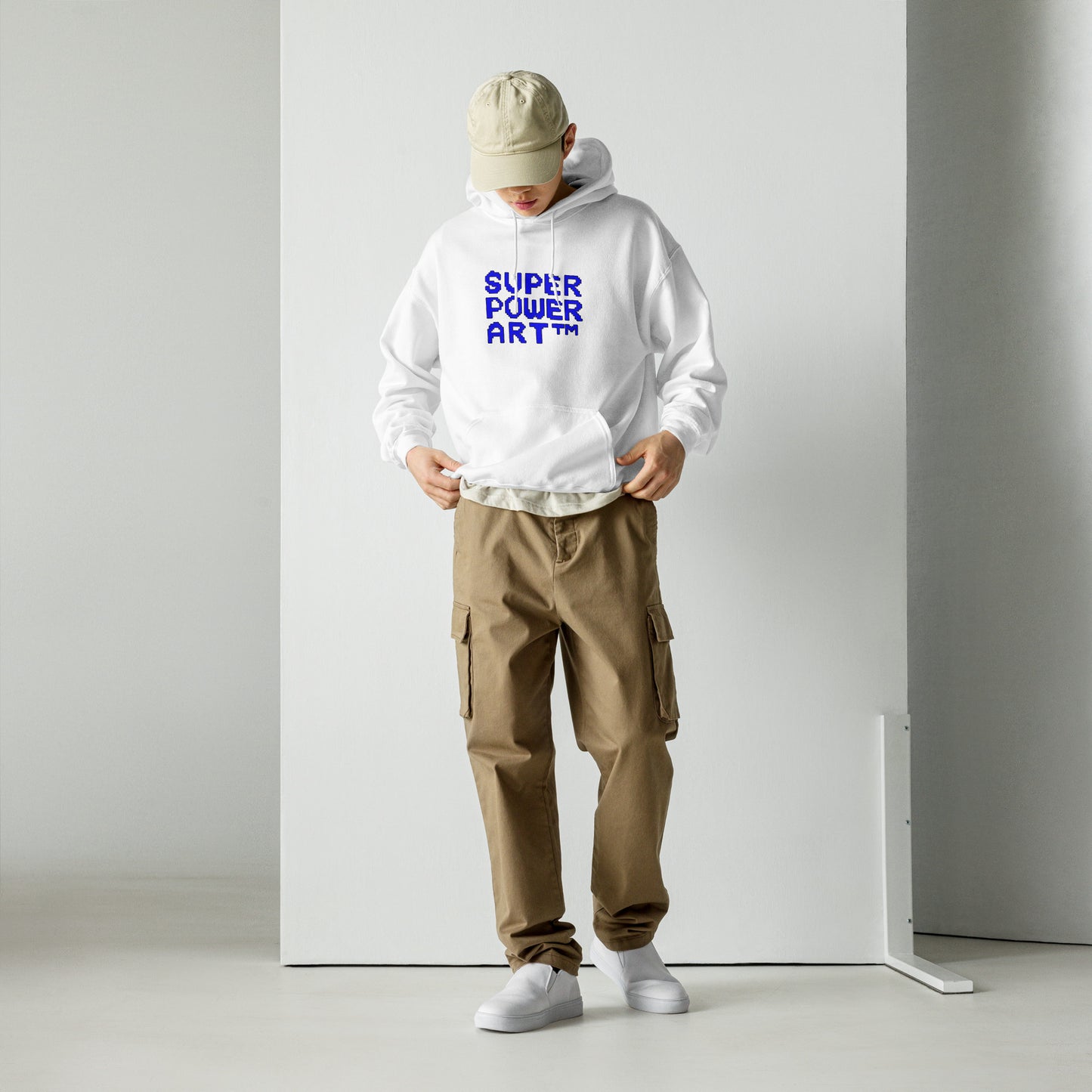 Insook Hwang's art_Super Power Art (Blue Text)_Unisex Hoodie