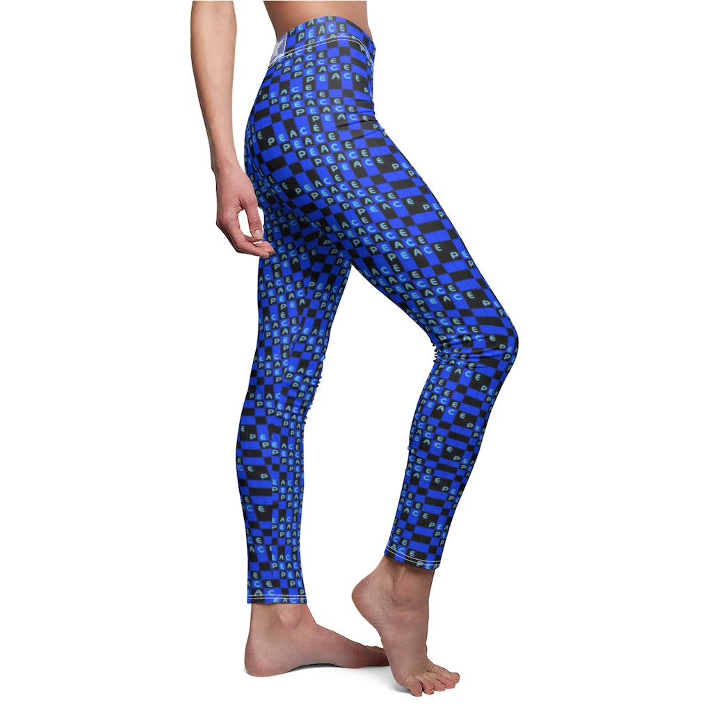 High Waisted Yoga Leggings (AOP) - Dobra Logo