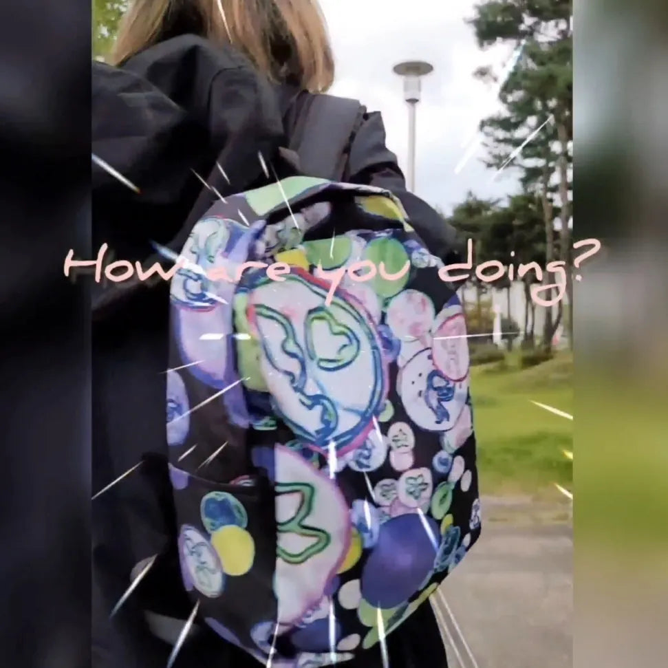 Insook Hwang's art_Energy Love_Happy Bubbles_AOP Backpack_Type3