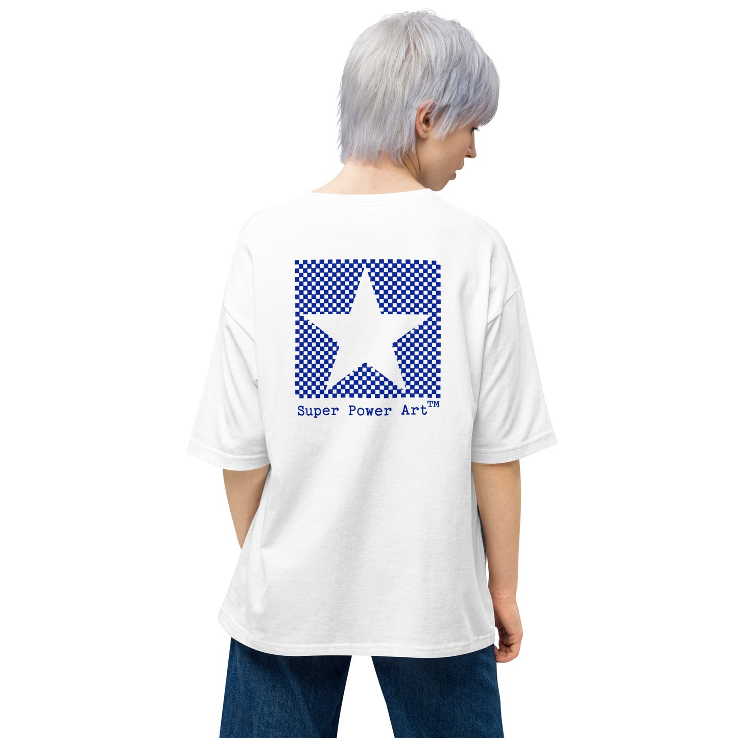 Insook Hwang's art_Star#1_Back(Big Logo_Super Power Art)_DTG Unisex oversized t-shirt (six colors)
