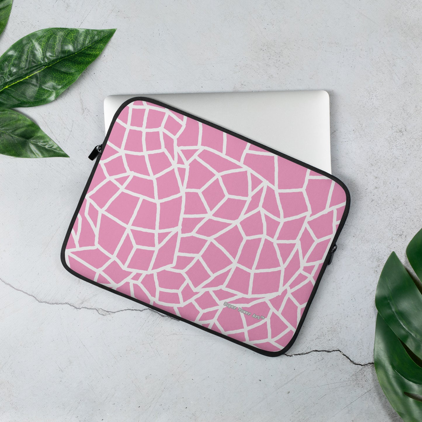 Insook Hwang's art_Net_Pink#2_Laptop Sleeve