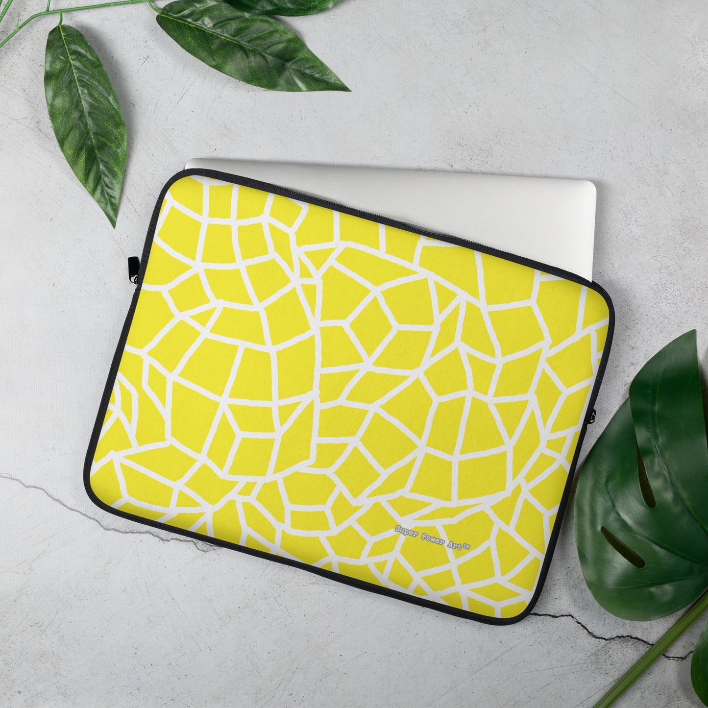 Insook Hwang's art_Net_Yellow_Laptop Sleeve