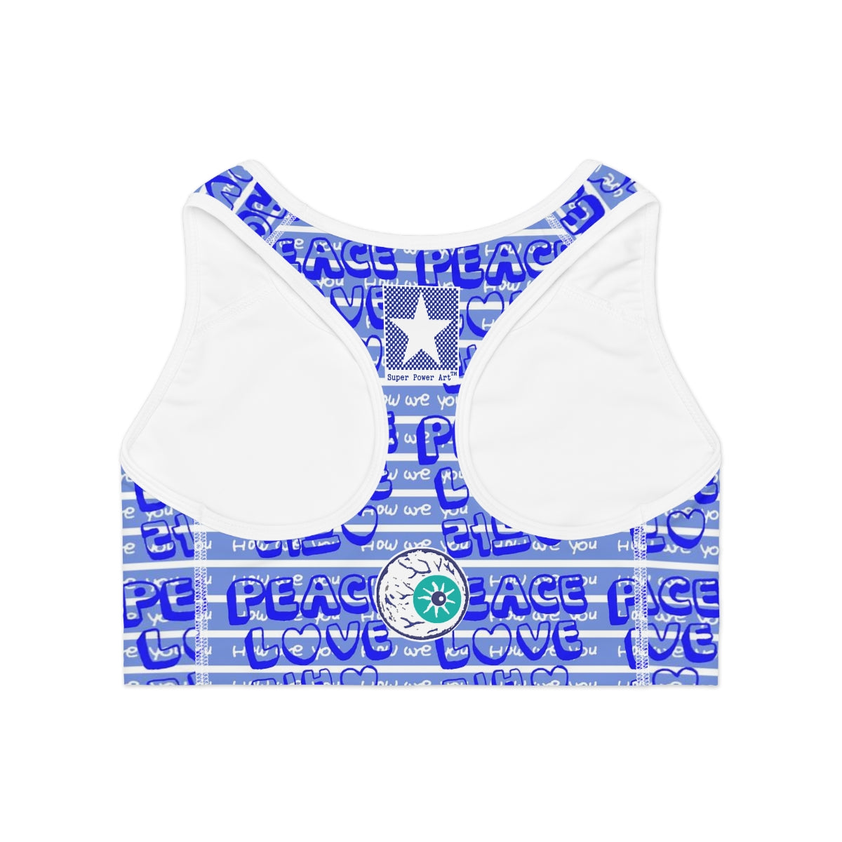 Insook Hwang's art_Love and Peace_Sports Bra (AOP)