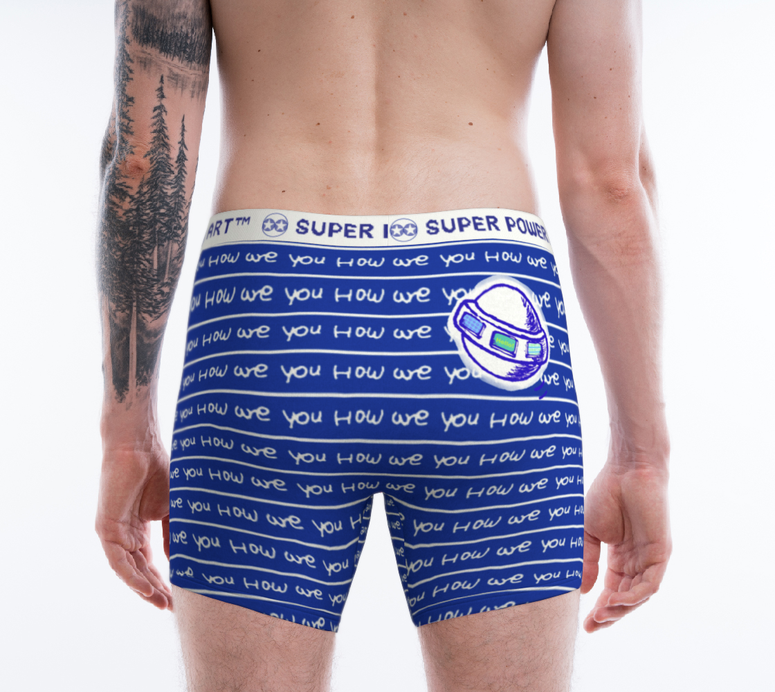 Insook Hwang's art_Boxer Briefs_UFO_Howareyou_stripes_blue