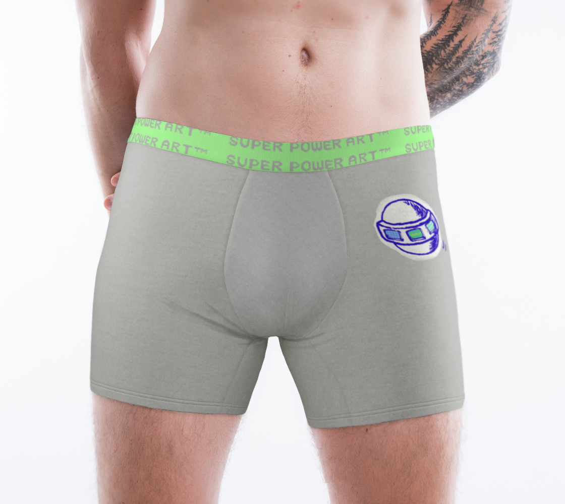 Insook Hwang's art_Boxer Briefs_UFO_Gray#1greenband