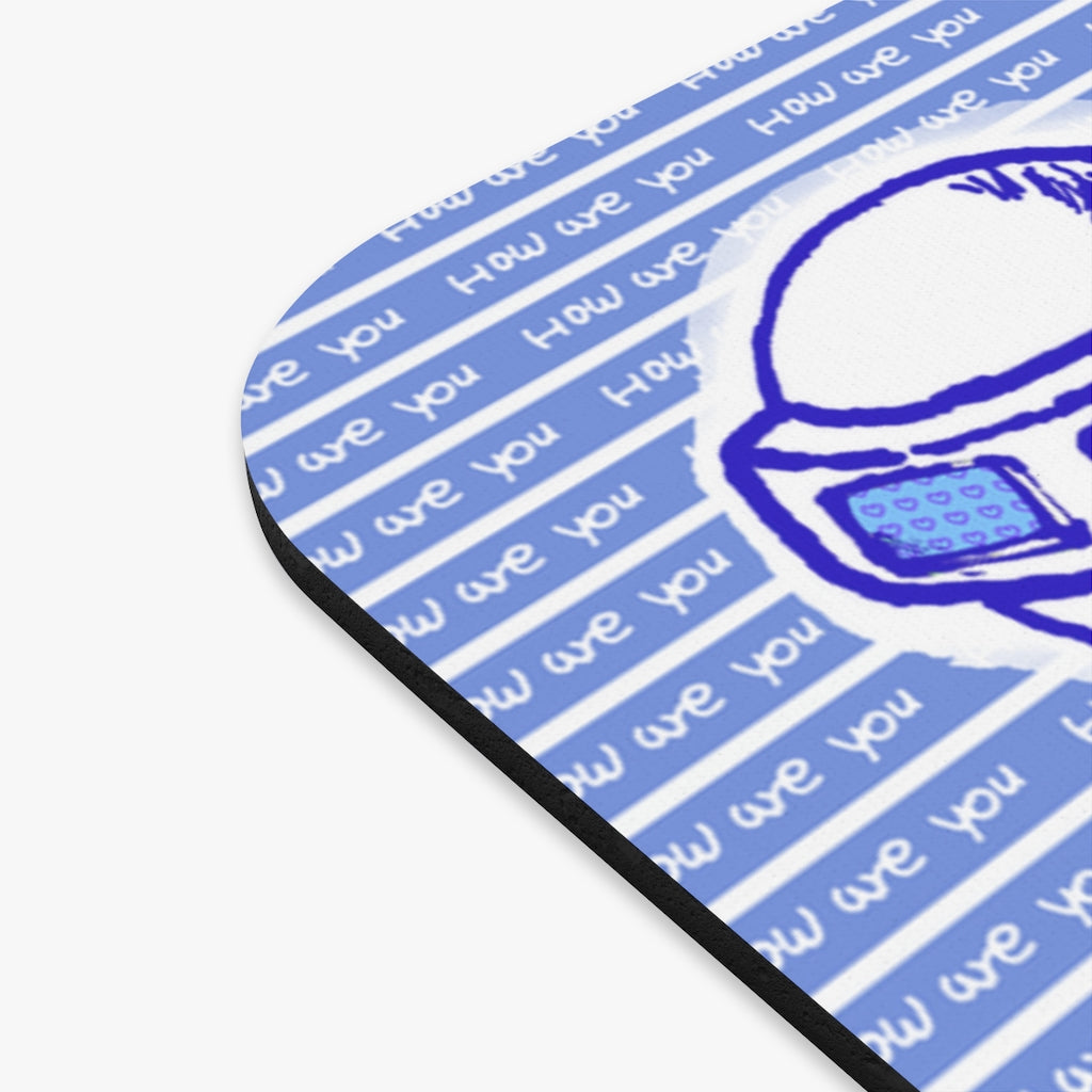 Super Power Art_UFO_How are you_Mouse Pad (Rectangle)_AOP_Blue