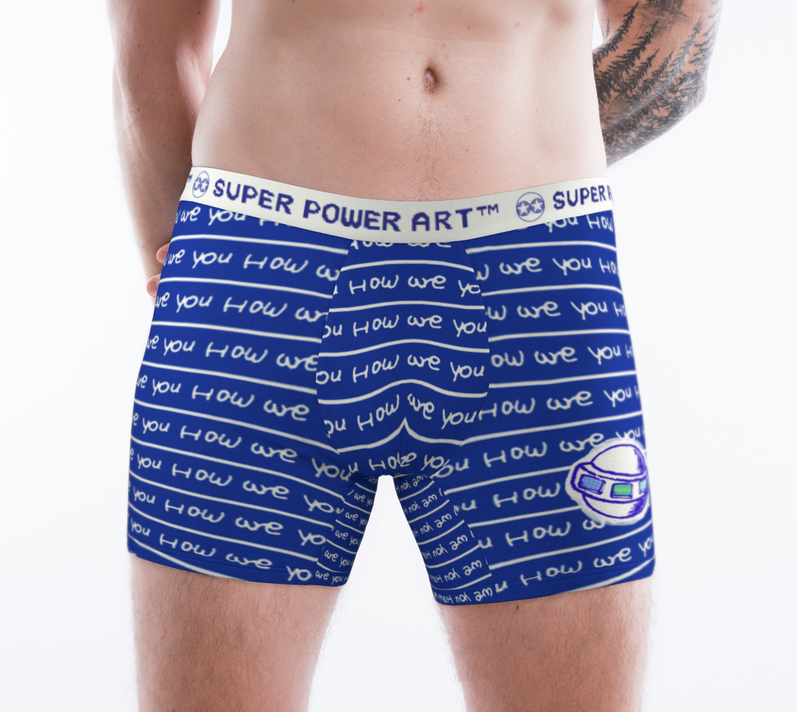 Insook Hwang's art_Boxer Briefs_UFO_Howareyou_stripes_blue