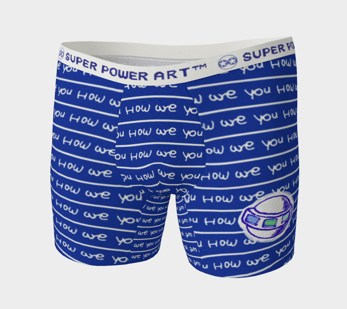 Insook Hwang's art_Boxer Briefs_UFO_Howareyou_stripes_blue