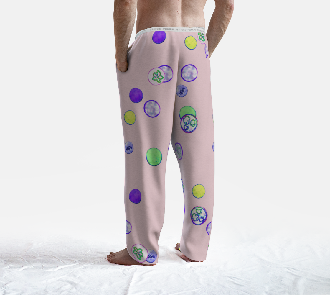 Insook Hwang's Art_Lounge Pants__Energyballs_Pink#1_whiteband