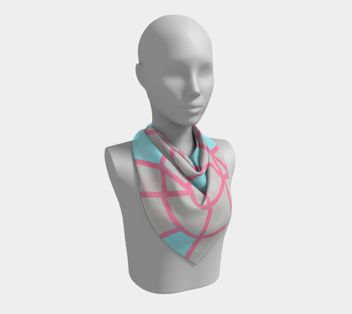 Insook Hwang's Art_Scarves_Net#7_Pinkline_gray