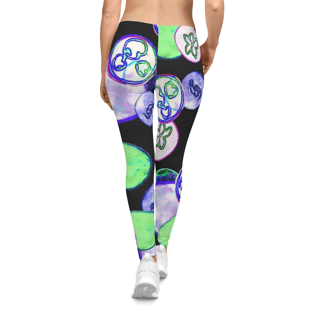 Insook Hwang's art_Happy Bubbles_Women's Leggings #1