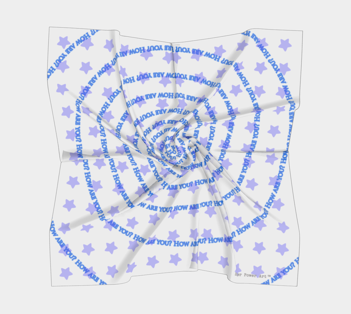 Insook Hwang's Art_Scarves _Stars_Spiral_Howareyou_blue#2_grayback