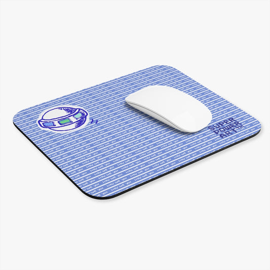 Super Power Art_UFO_How are you_Mouse Pad (Rectangle)_AOP_Blue