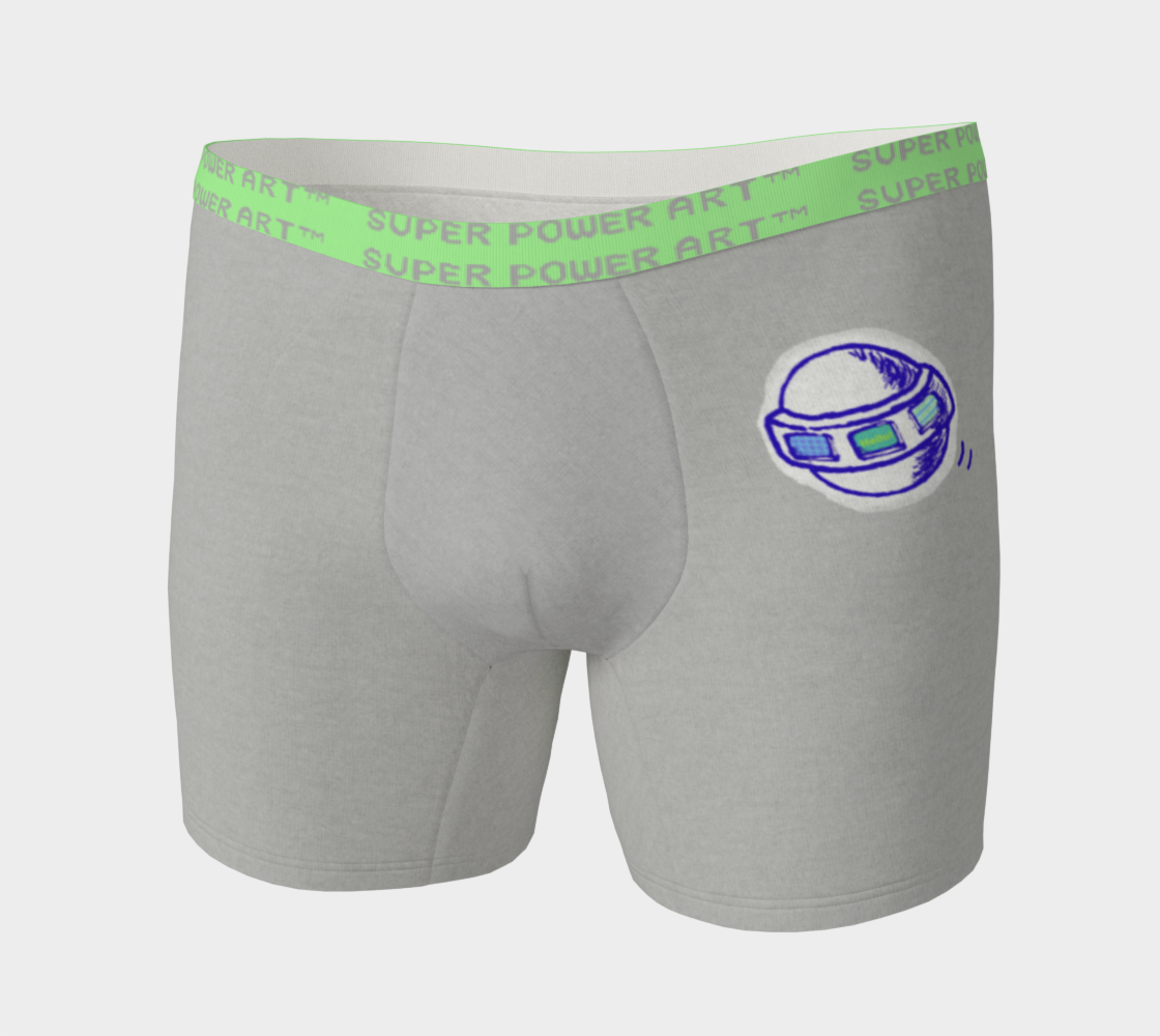 Insook Hwang's art_Boxer Briefs_UFO_Gray#1greenband