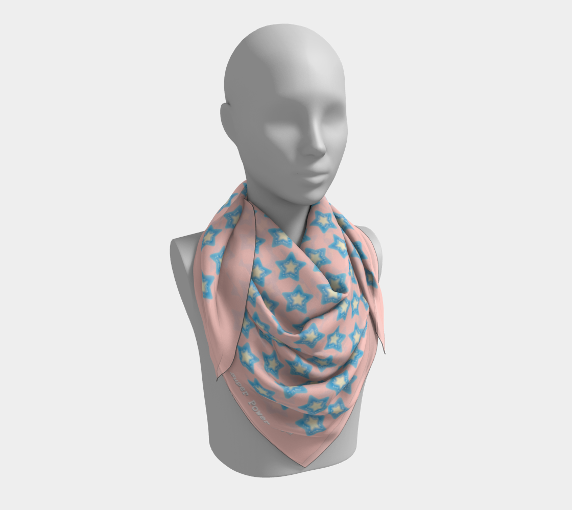 Insook Hwang's Art_Scarves_Little stars_peach#1