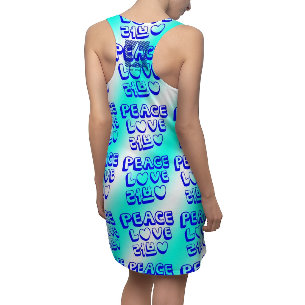 Insook Hwang's art_Love and Peace_Women's Cut & Sew Racerback Dress