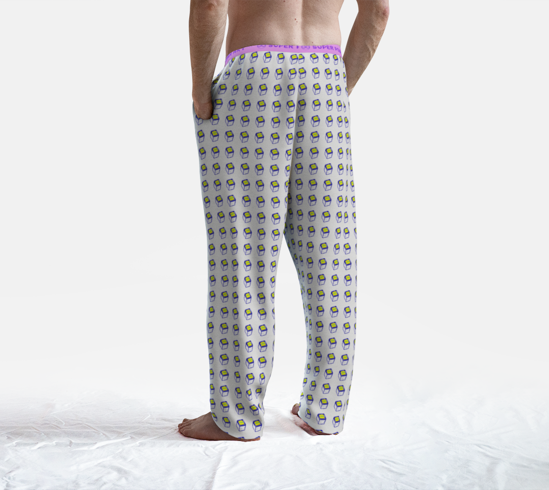 Insook Hwang's Art_Lounge Pants_Monitor Peace_white_pink