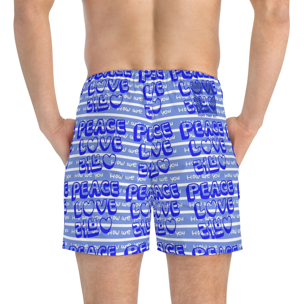 Insook Hwang's art_Love Peace_UFO_Swim Trunks