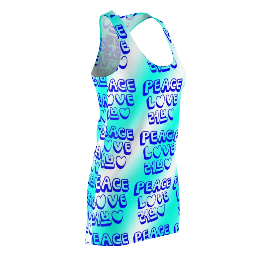 Insook Hwang's art_Love and Peace_Women's Cut & Sew Racerback Dress