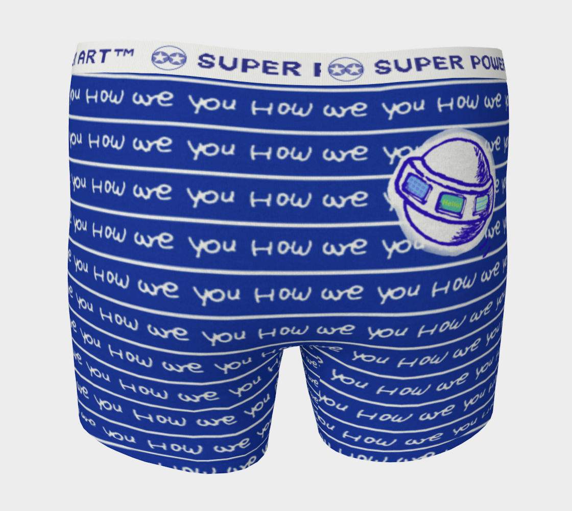 Insook Hwang's art_Boxer Briefs_UFO_Howareyou_stripes_blue