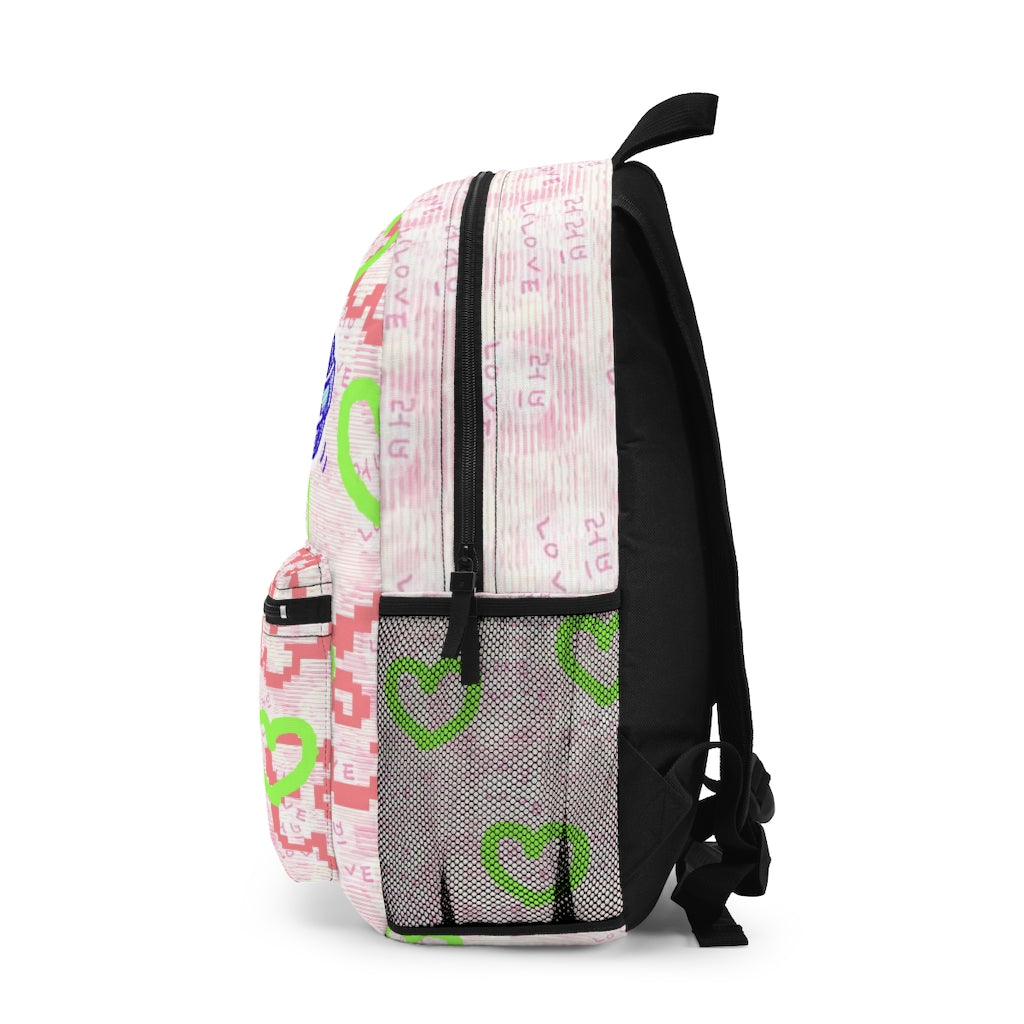 Insook Hwang's art_Happy Hearts_UFO_ Backpack