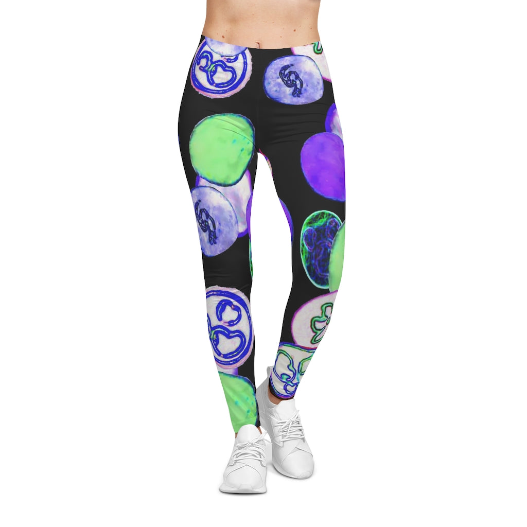 Insook Hwang's art_Happy Bubbles_Women's Leggings #1