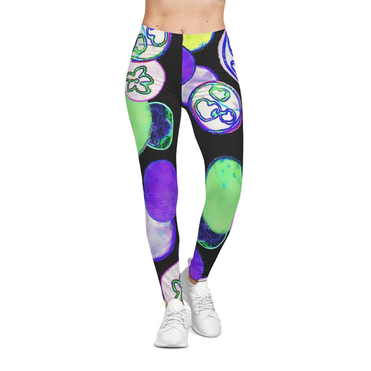 Insook Hwang's art_Happy Bubbles_Women's Leggings #2