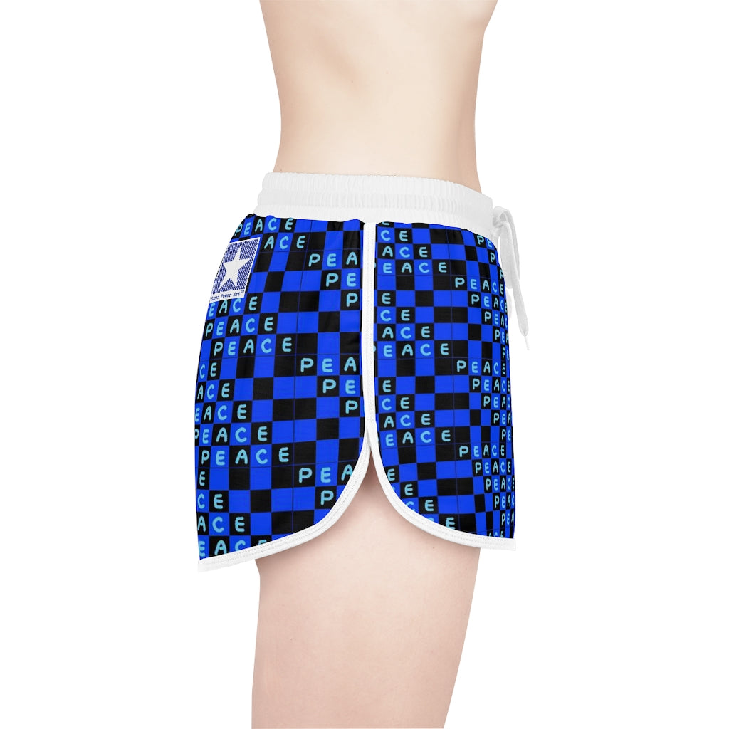 Insook Hwang's art_Love & Peace_Women's Relaxed Shorts (AOP)