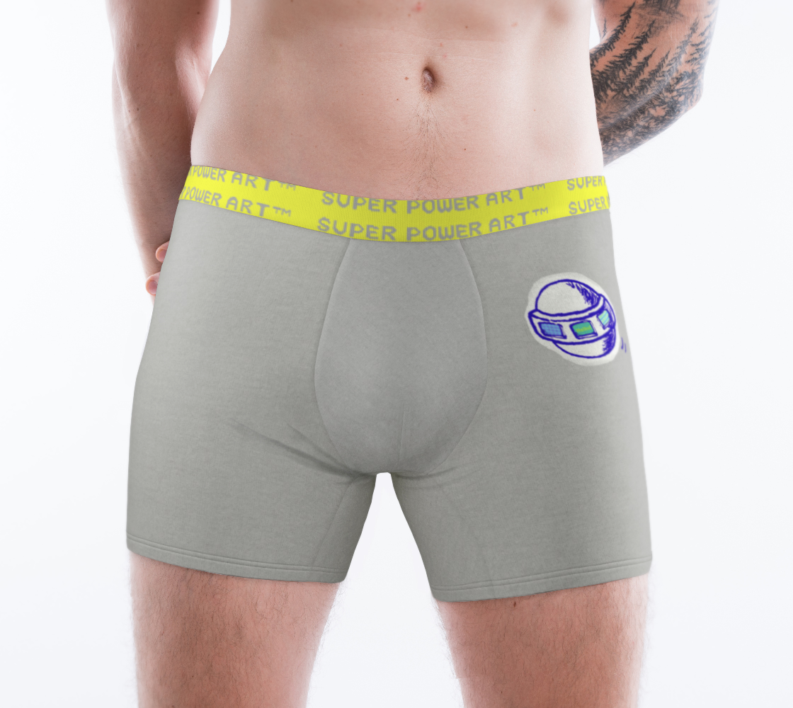 Insook Hwang's art_Boxer Briefs_UFO_Gray#1_yellowband