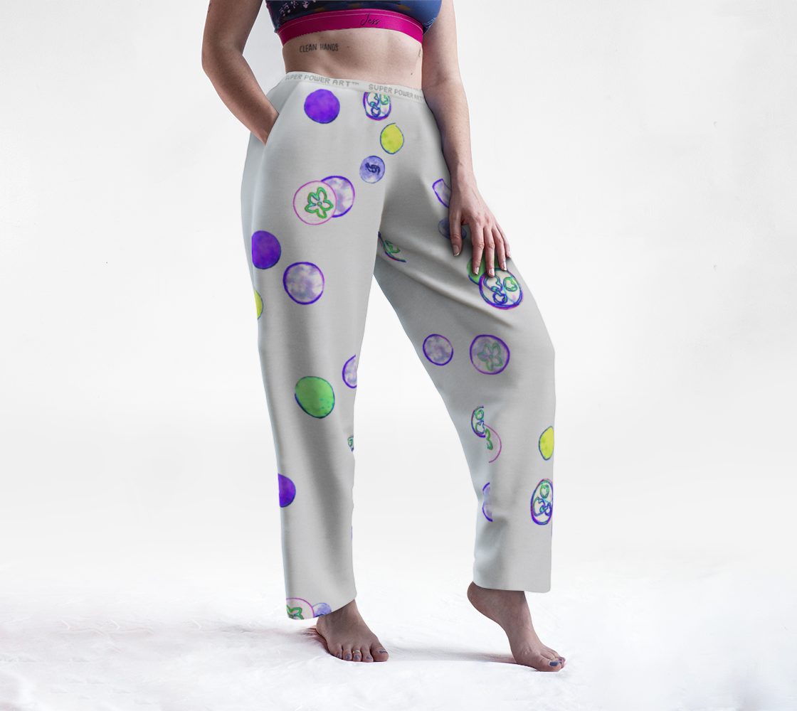 Insook Hwang's Art_Lounge Pants__Energy balls_gray#2_whiteband