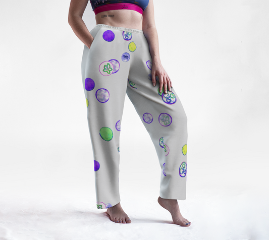 Insook Hwang's Art_Lounge Pants__Energyballs_gray#2_whiteband