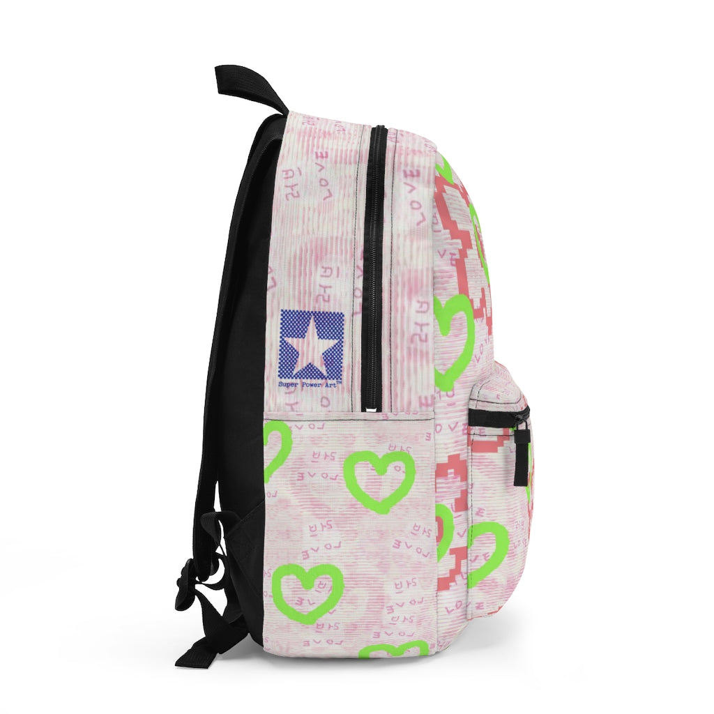 Insook Hwang's art_Happy Hearts_eyeball_ Backpack