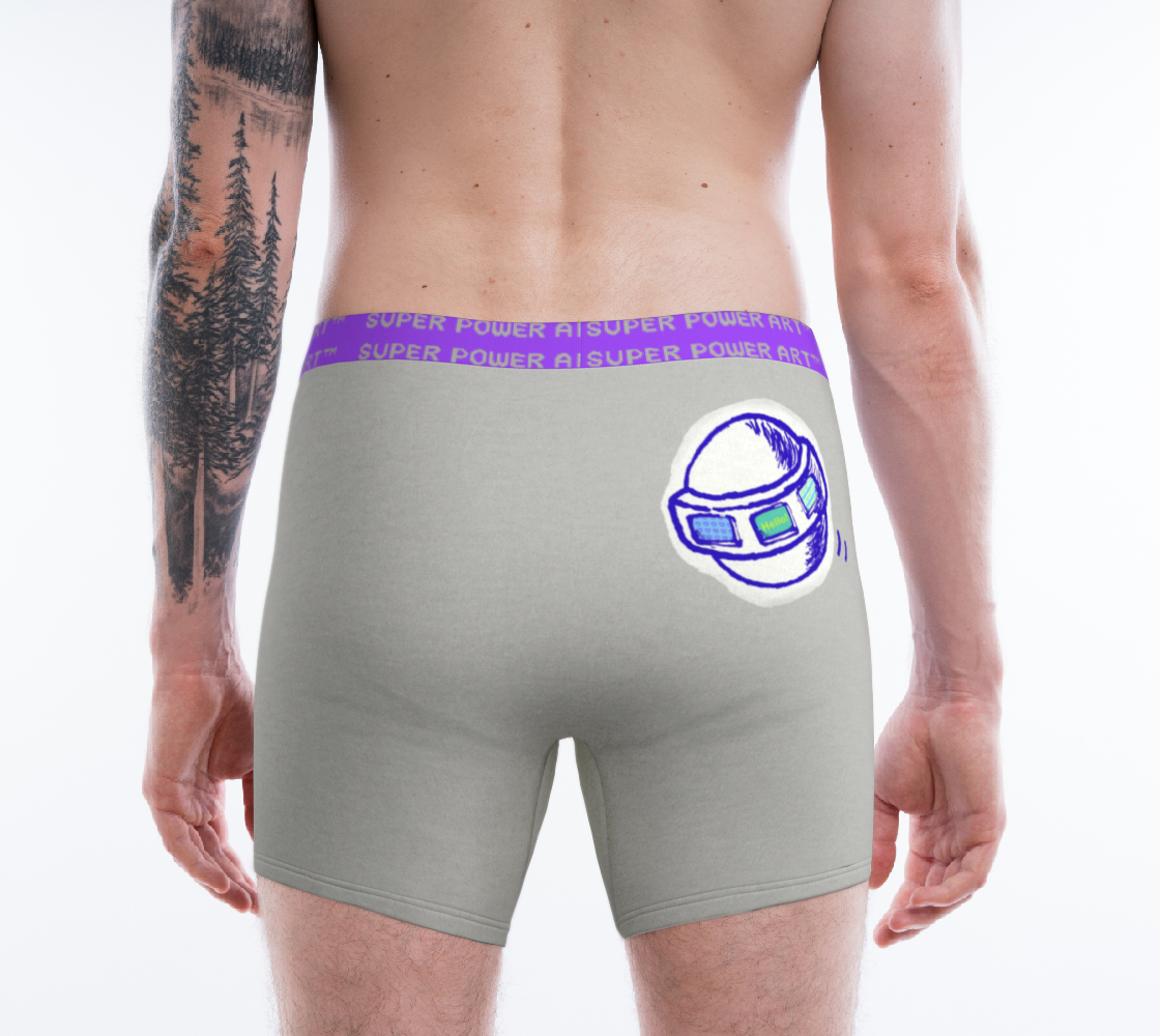 Insook Hwang's art_Boxer Briefs_UFO_Gray#1purpleband