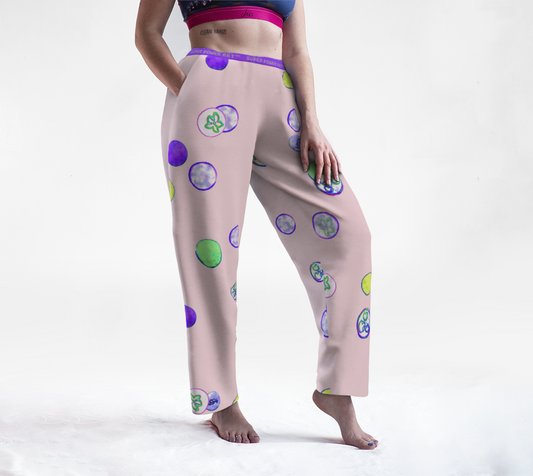 Insook Hwang's Art_Lounge Pants__Energyballs_Pink#1_purpleband