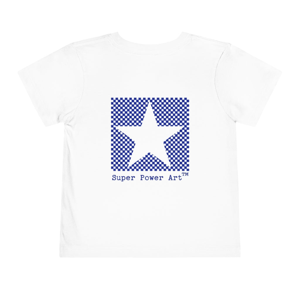 Super Power Art_Star_Toddler Short Sleeve Tee_white