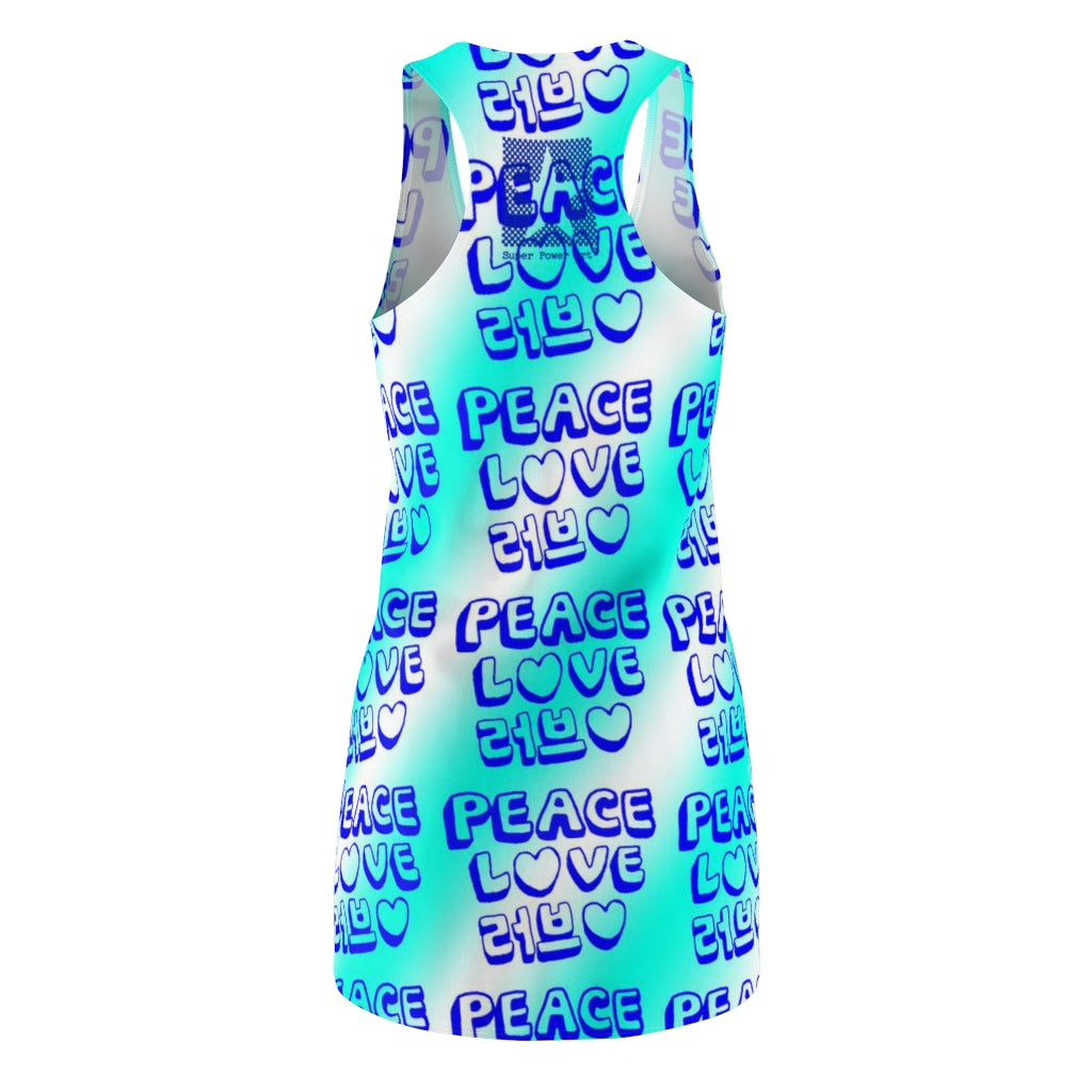 Insook Hwang's art_Love and Peace_Women's Cut & Sew Racerback Dress