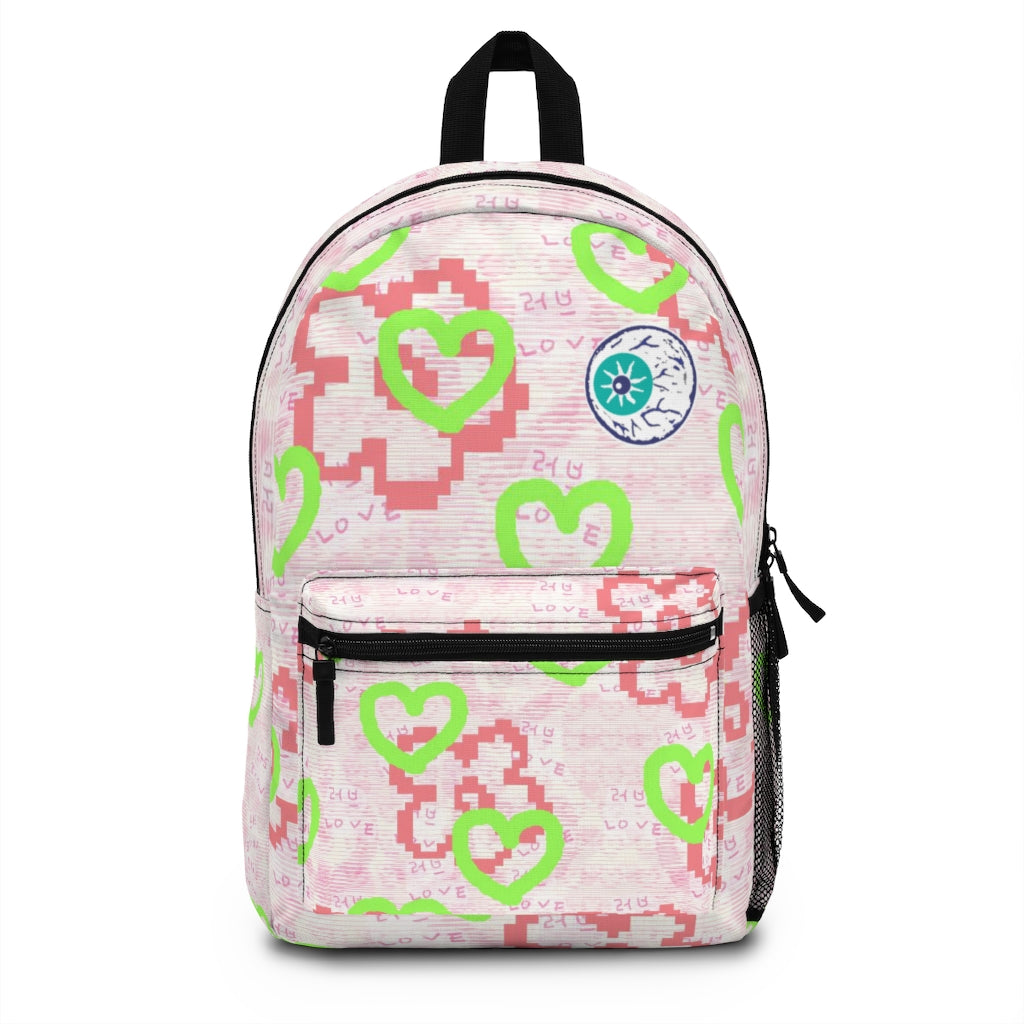 Insook Hwang's art_Happy Hearts_eyeball_ Backpack