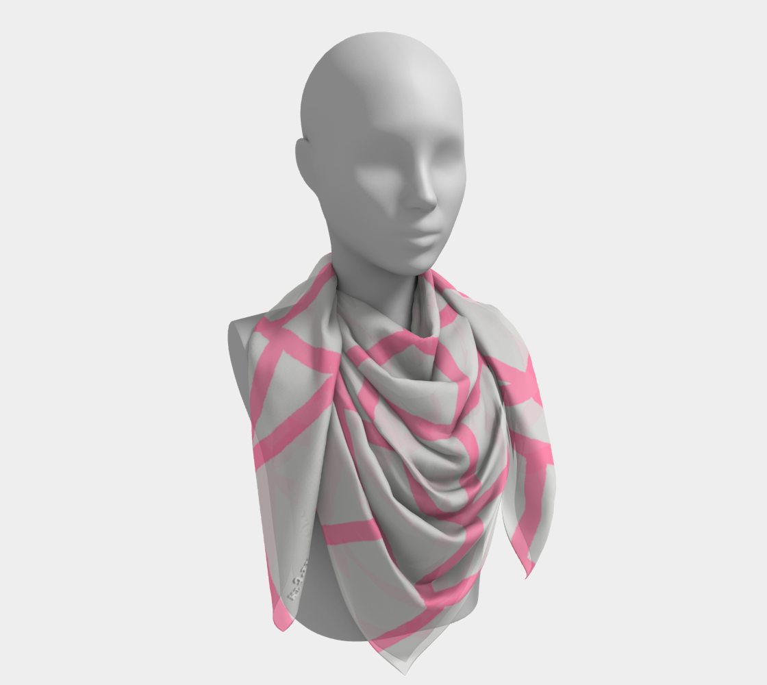 Insook Hwang's Art_Scarves_Net#7_Pinkline_gray