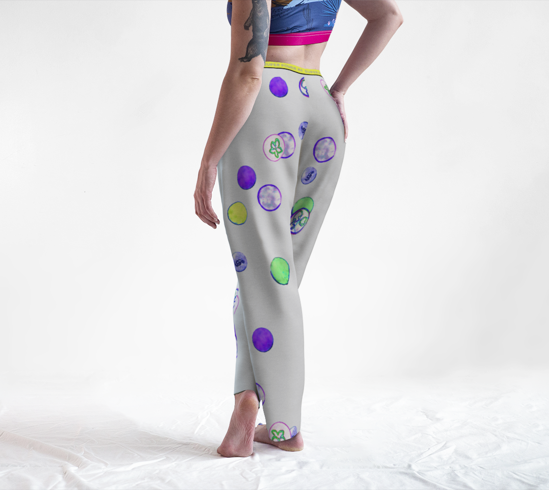 Insook Hwang's Art_Lounge Pants__Energyballs_gray#2_yellowband