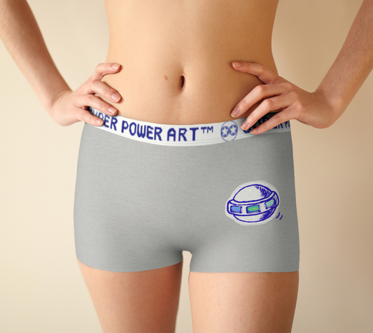 Insook Hwang's Art_Super Power Art_Boyshorts_UFO_Gray2