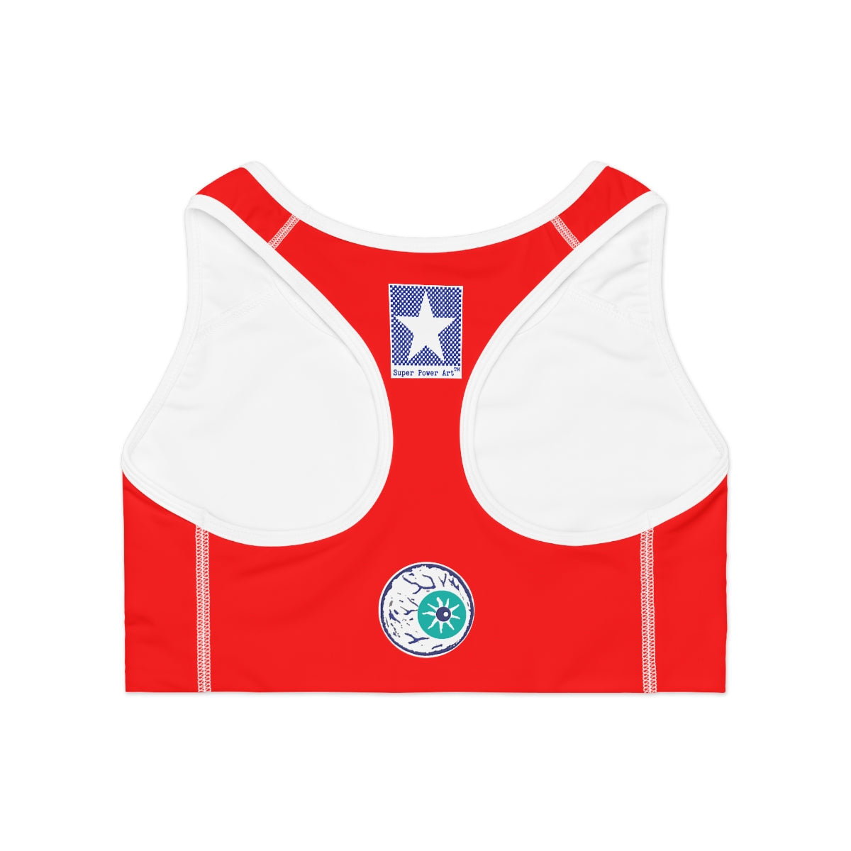 Insook Hwang's art_UFO_Eye ball_Sports Bra (AOP)_Red