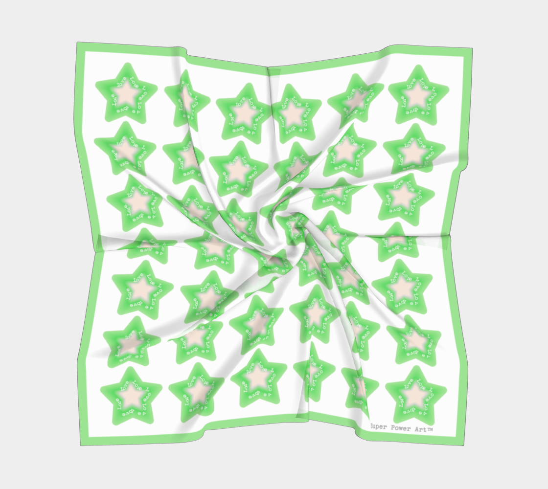 Insook Hwang's Art_Scarves _Stars_green#2_AllStars