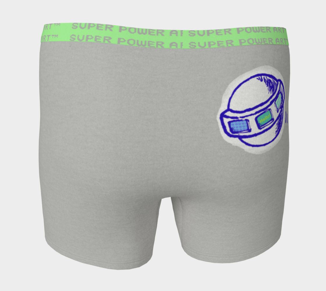 Insook Hwang's art_Boxer Briefs_UFO_Gray#1greenband