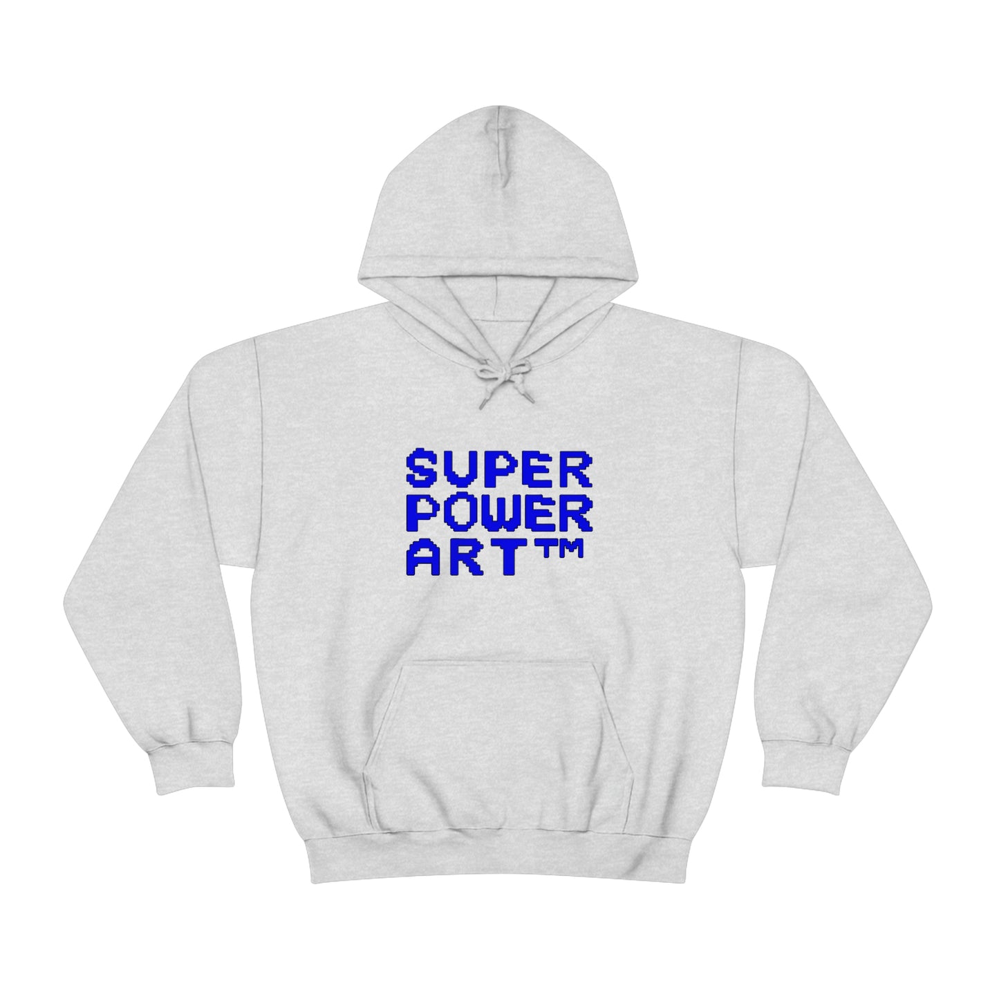 Insook Hwang's art_ Super Power Art(Blue_Black line)_Unisex Heavy Blend™ Hooded Sweatshirt