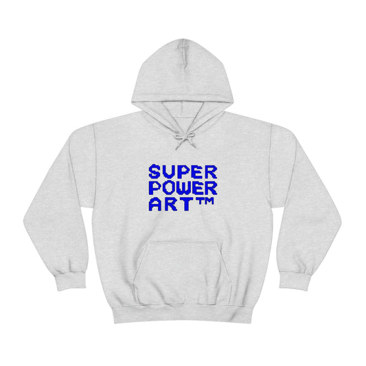 Insook Hwang's art_ Super Power Art(Blue_Black line)_Unisex Heavy Blend™ Hooded Sweatshirt