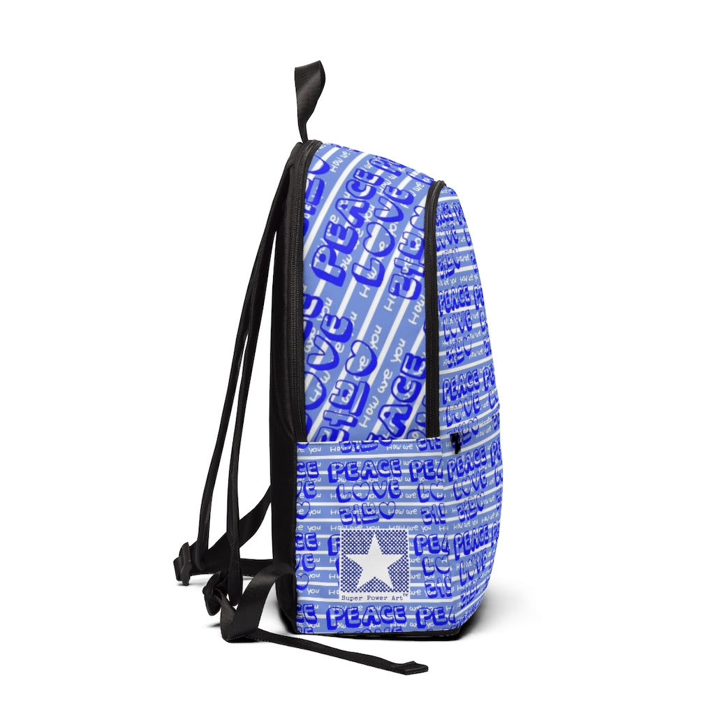 Insook Hwang's art_UFO_Love and Peace_AOP Unisex Fabric Backpack