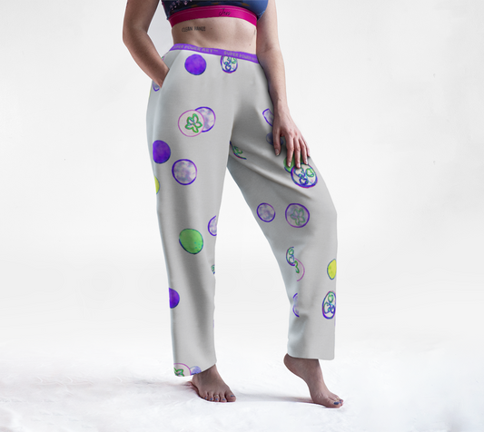 Insook Hwang's Art_Lounge Pants__Energyballs_gray#1_purpleband