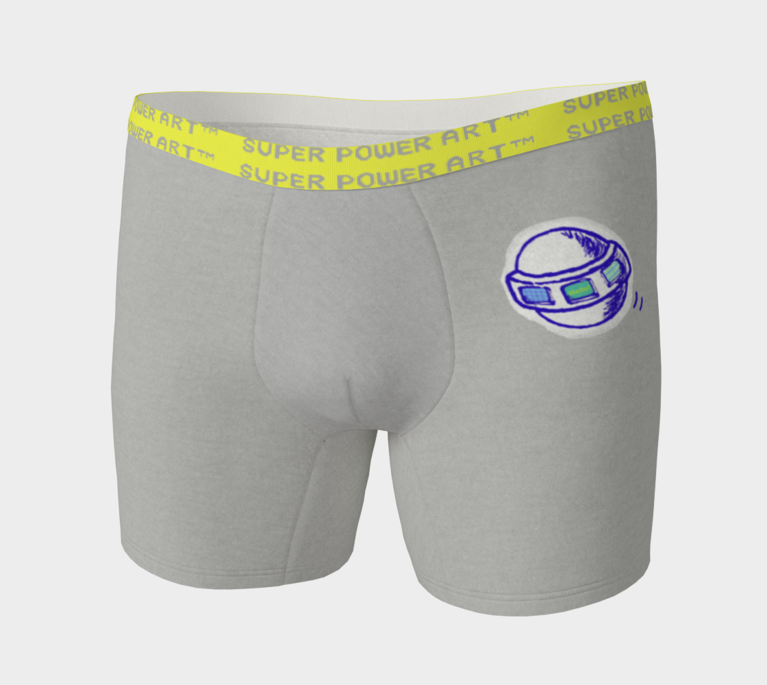 Insook Hwang's art_Boxer Briefs_UFO_Gray#1_yellowband