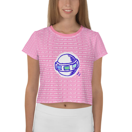 Insook Hwang's art _UFO_How are you _Crop Tee _Pink