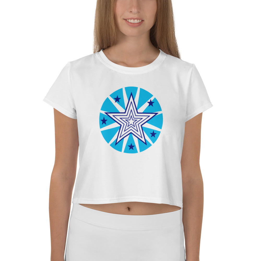 Super Power Art_Star_All-Over Print Crop Tee